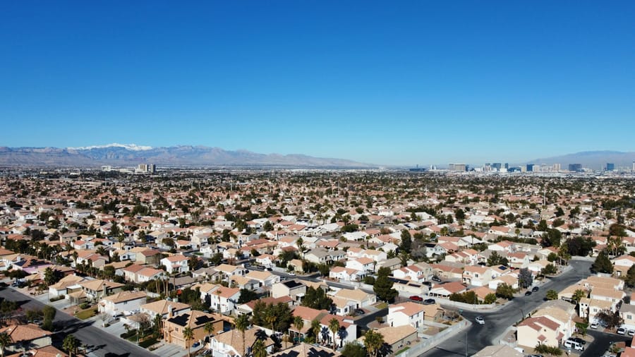 Aerial view of the Spring Valley neighborhood, Las Vegas